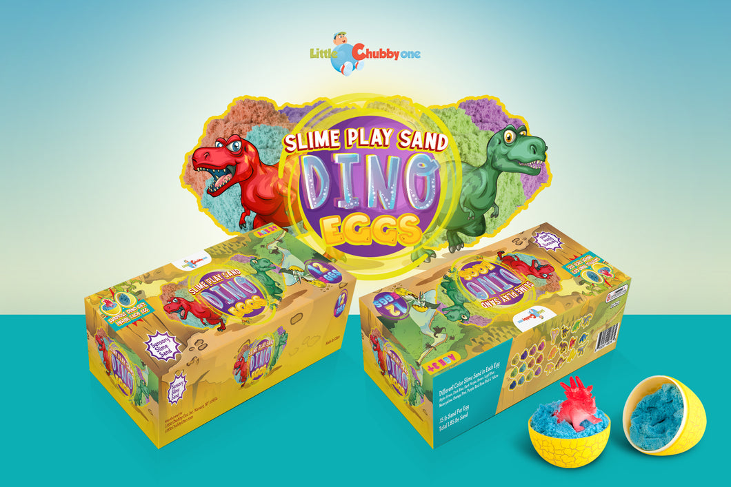 Slime Play Sand Dino Egg Set